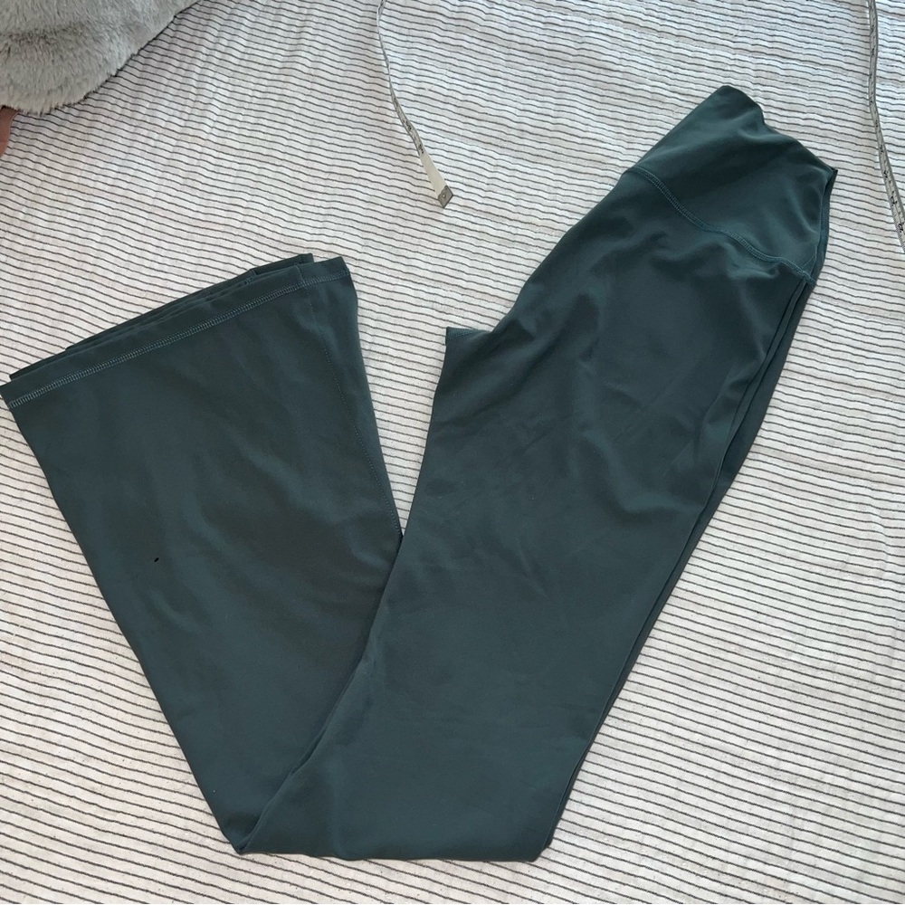 Green Hi Rise Yoga Pants medium